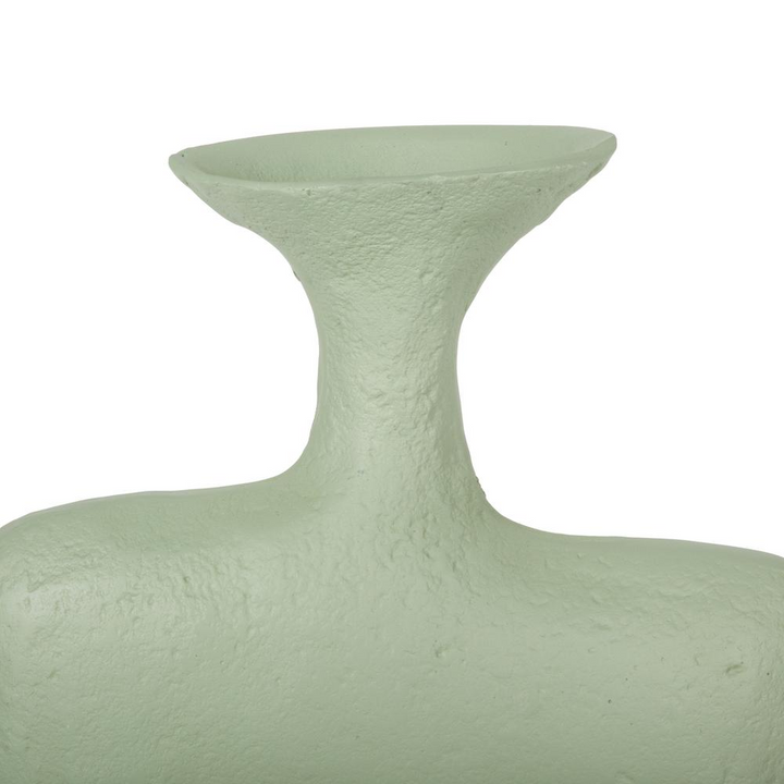Boho Aesthetic Hollis Decorative Metal Table Vase, Small Green | Biophilic Design Airbnb Decor Furniture 
