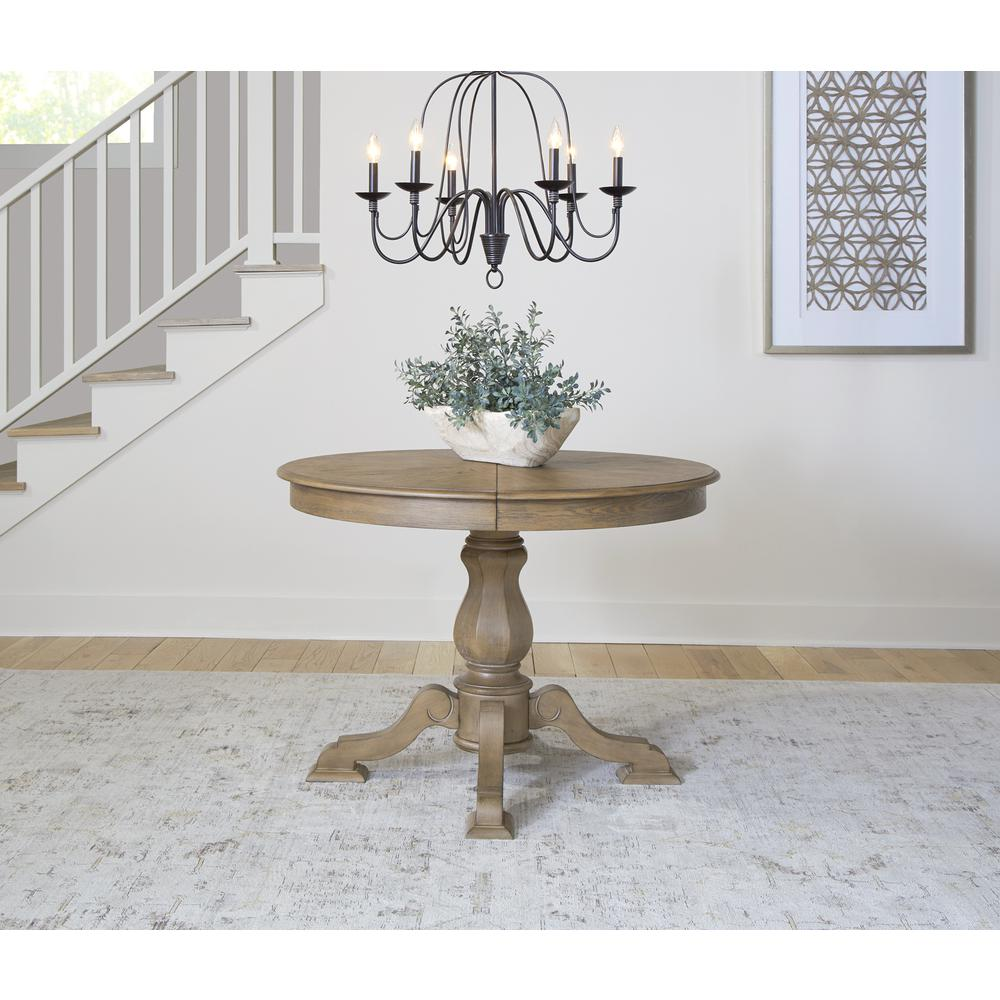 Boho Aesthetic Magnolia Manor Opt 5 Piece Pedestal Table Set | Biophilic Design Airbnb Decor Furniture 