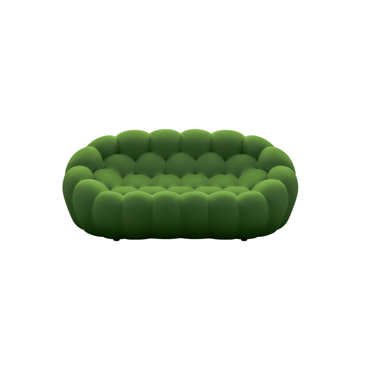 Boho Aesthetic 74.8'' Large Green Modern bubble floor couch for living room | Biophilic Design Airbnb Decor Furniture 