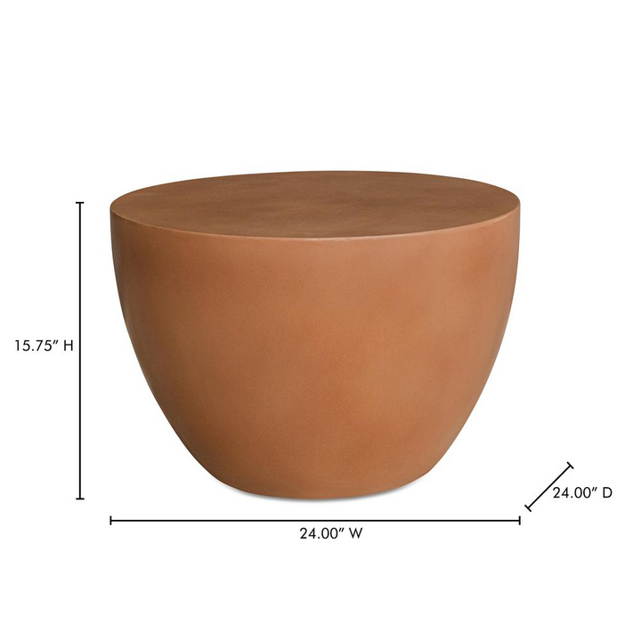 Insitu Side Table Terracotta - Mediterranean Italian Contemporary Home Decor Furniture