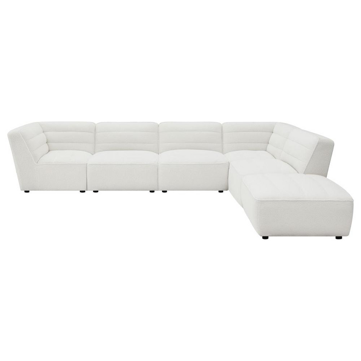 The Valencia Grande 6-piece Upholstered Mediterranean Luxury Modular Sectional Sofa - Mediterranean Italian Contemporary Home Decor Furniture
