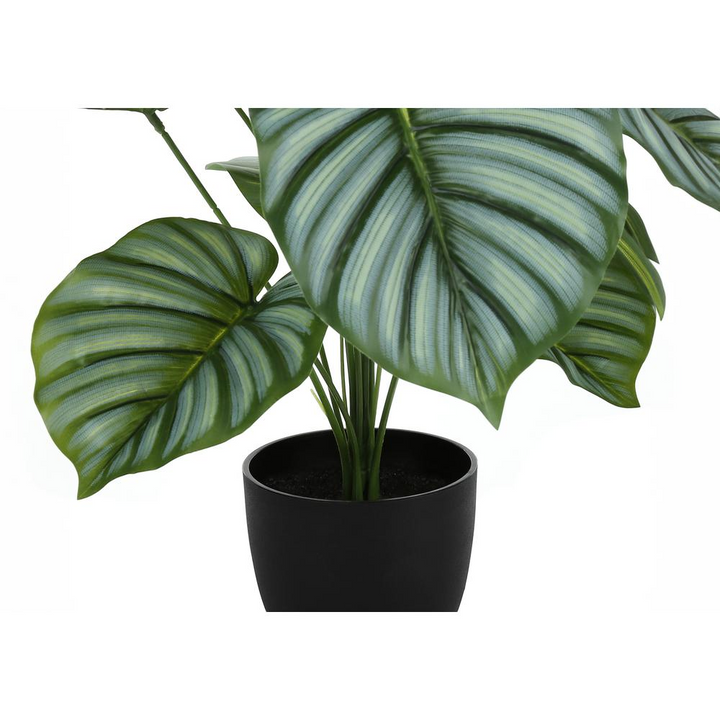 Boho Aesthetic Artificial Plant, 24 Tall, Calathea, Indoor, Faux, Fake, Table, Greenery | Biophilic Design Airbnb Decor Furniture 