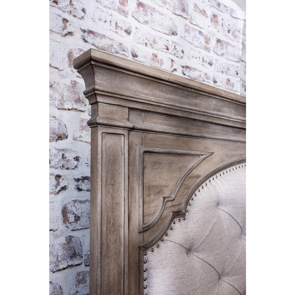 Highland Park Mediterranean Farmhouse King Bed - Driftwood - Mediterranean Tuscan Contemporary Home Decor Furniture