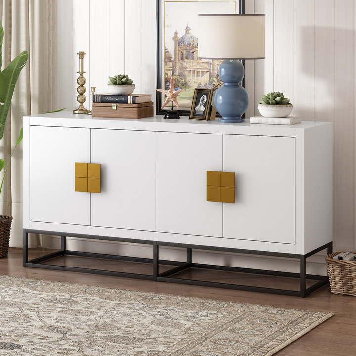 Boho Aesthetic Light Luxury Designed Cabinet with Unique Support Legs and Adjustable Shelves, Suitable for Living Rooms, Corridors, and Study Rooms. | Biophilic Design Airbnb Decor Furniture 