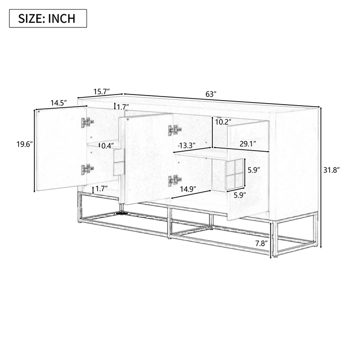 Boho Aesthetic Light Luxury Designed Cabinet with Unique Support Legs and Adjustable Shelves, Suitable for Living Rooms, Corridors, and Study Rooms. | Biophilic Design Airbnb Decor Furniture 