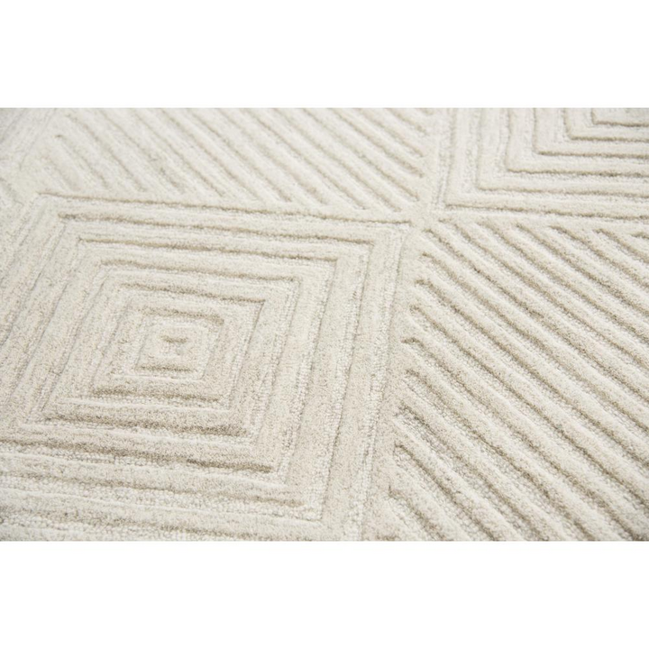 Buy farmhouse furniture Hand Tufted Cut &amp; Loop Pile Wool Rug, 9&