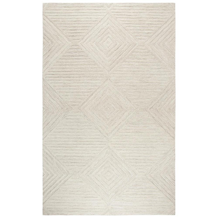 Buy farmhouse furniture Hand Tufted Cut &amp; Loop Pile Wool Rug, 8&