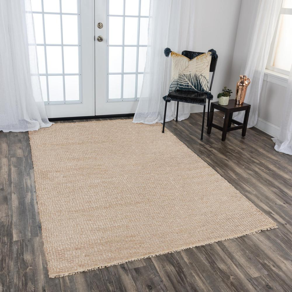 Sepia Hand Woven Flat Weave Pile Wool/ Polyester Rug, 5' x 7'6" - Mediterranean Italian Contemporary Home Decor Furniture