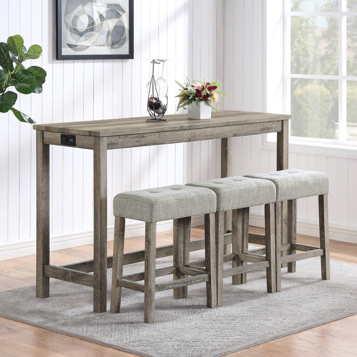 Buy farmhouse furniture Ash Wood Modern Cottage Farmhouse Bar Table Set - Modern Cottage Farmhouse Furniture