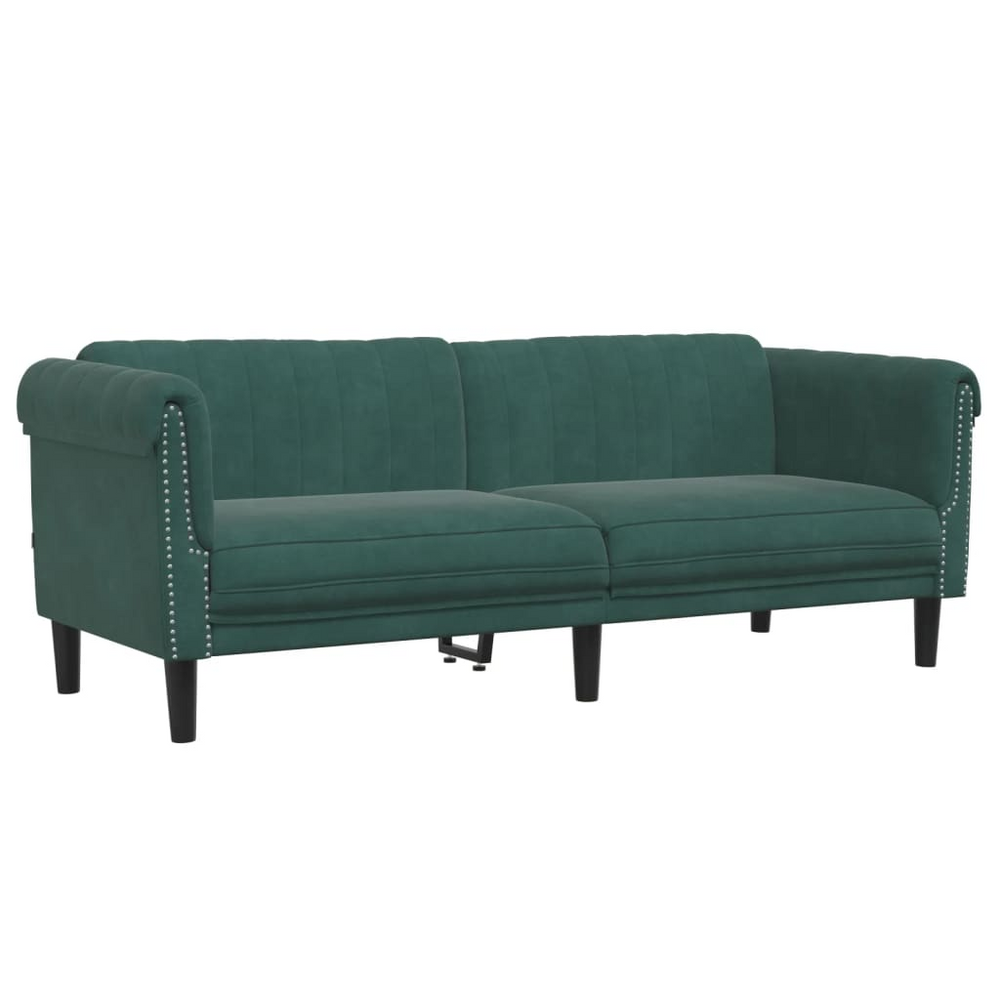 Boho Aesthetic vidaXL Sofa 3-Seater Dark Green Velvet | Biophilic Design Airbnb Decor Furniture 