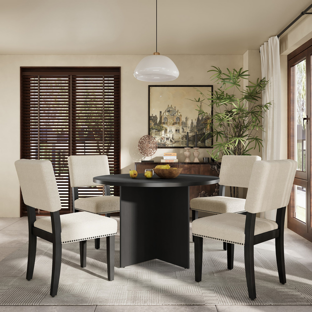 Pedestal kitchen table and chairs sale