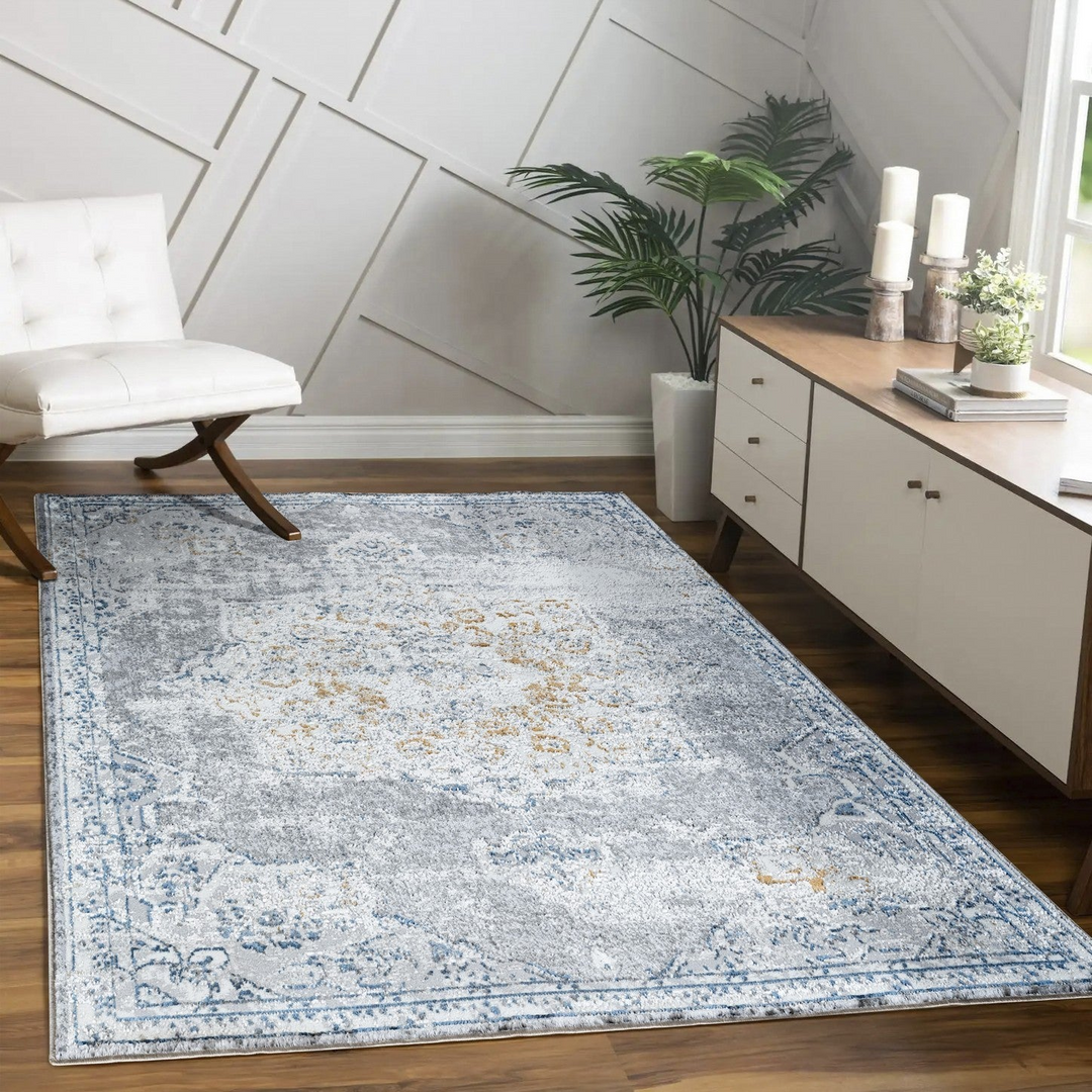 Boho Aesthetic Legacy GC_CAM8003 Multi 5 ft. 3 in. x 7 ft. Area Rug | Biophilic Design Airbnb Decor Furniture 