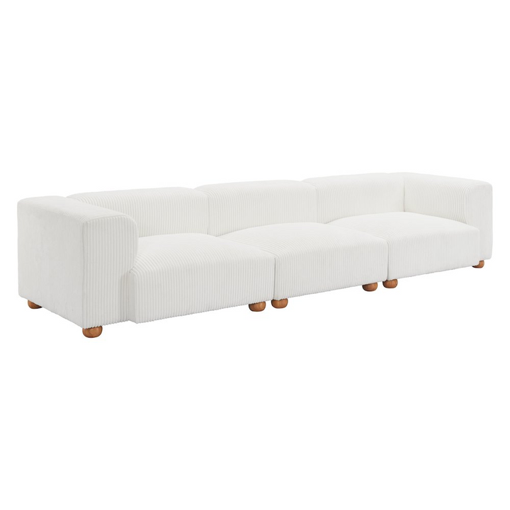 Boho Aesthetic Tayte Sofa White | Biophilic Design Airbnb Decor Furniture 