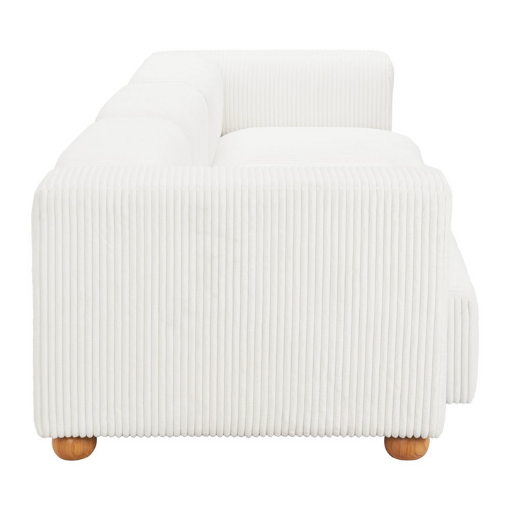 Boho Aesthetic Tayte Sofa White | Biophilic Design Airbnb Decor Furniture 