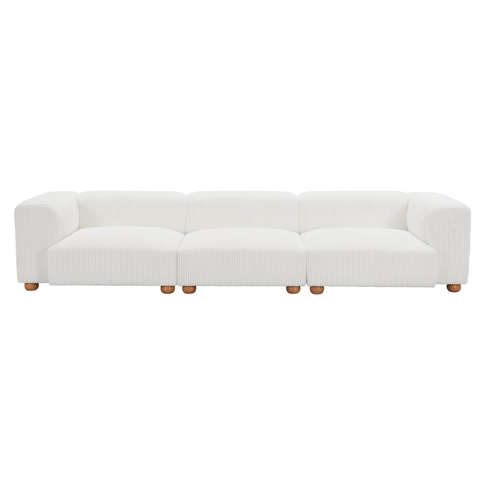 Boho Aesthetic Tayte Sofa White | Biophilic Design Airbnb Decor Furniture 