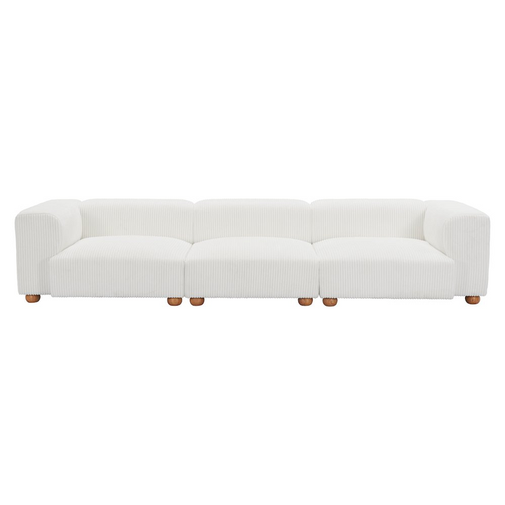 Boho Aesthetic Tayte Sofa White | Biophilic Design Airbnb Decor Furniture 