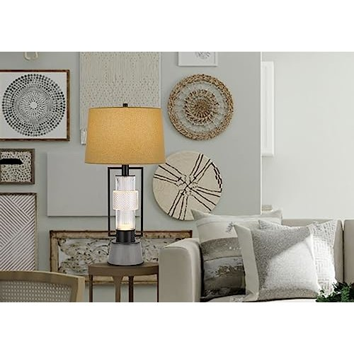 Boho Aesthetic Vallda 100W 3 Way Table Lamp | Biophilic Design Airbnb Decor Furniture 