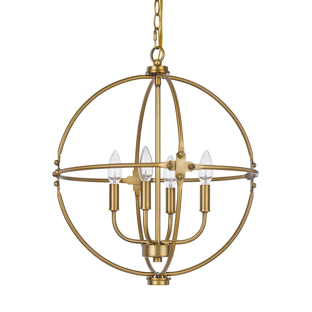 Boho Aesthetic 60W X 4 Sheffield Metal Chandelier | Biophilic Design Airbnb Decor Furniture 