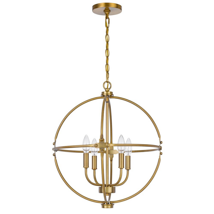 Boho Aesthetic 60W X 4 Sheffield Metal Chandelier | Biophilic Design Airbnb Decor Furniture 