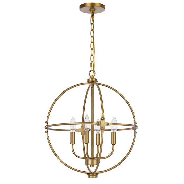 Boho Aesthetic 60W X 4 Sheffield Metal Chandelier | Biophilic Design Airbnb Decor Furniture 