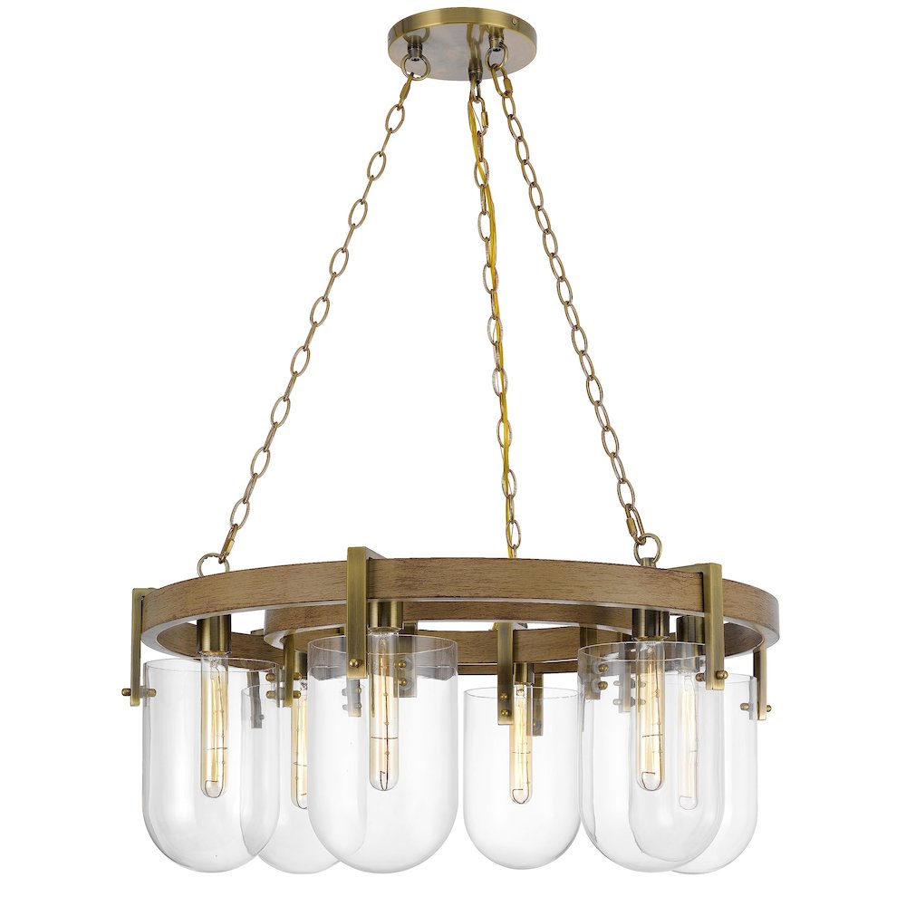 Boho Aesthetic Stovall 60W X 6 Metal/Glass Chandelier | Biophilic Design Airbnb Decor Furniture 