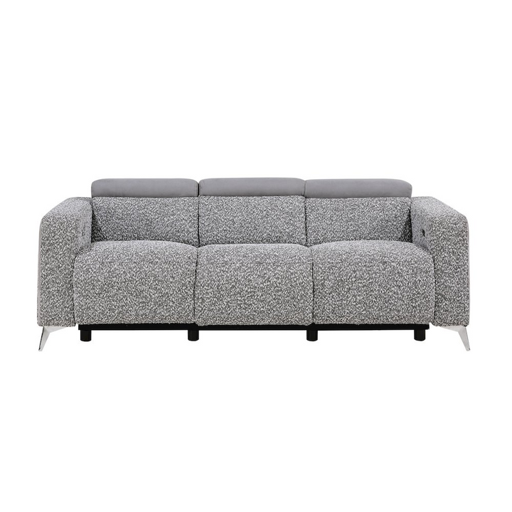 Boho Aesthetic Taupe/Dark Grey 36 Power Reclining Sofa | Biophilic Design Airbnb Decor Furniture 