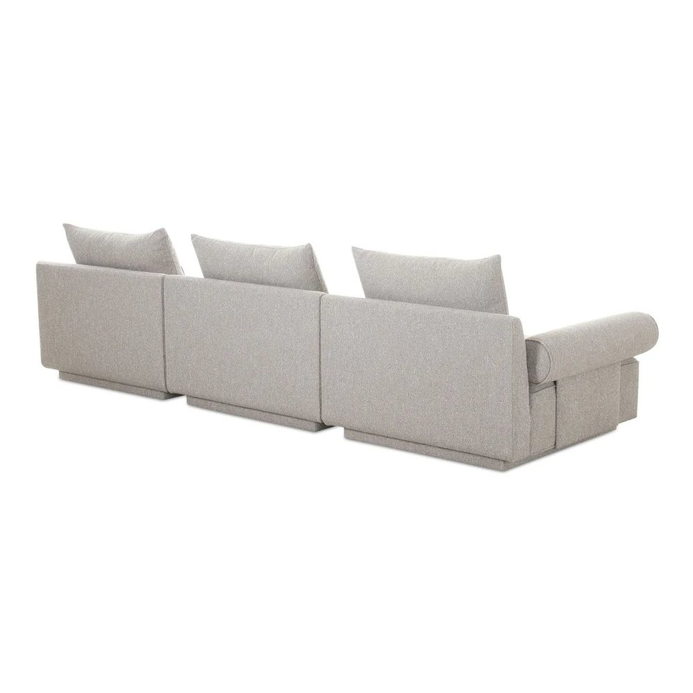 Boho Aesthetic Rosello Modular Sofa Light Grey | Biophilic Design Airbnb Decor Furniture 