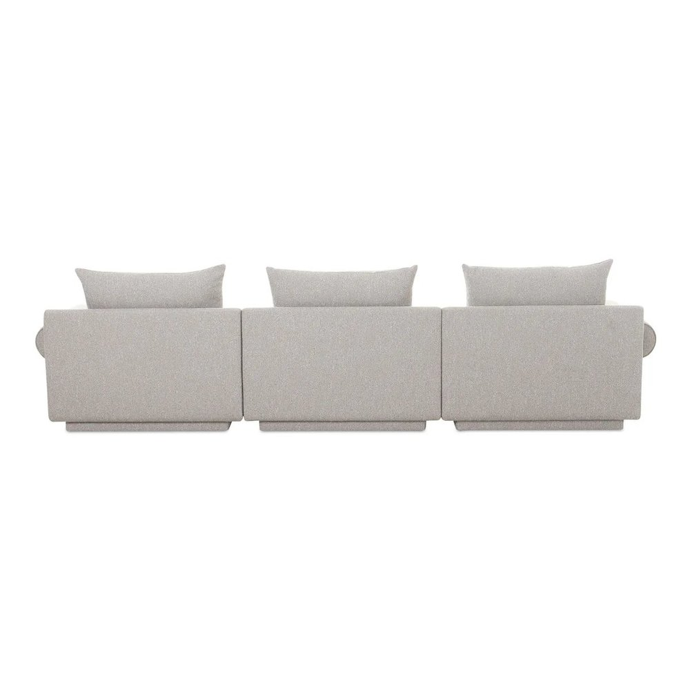 Boho Aesthetic Rosello Modular Sofa Light Grey | Biophilic Design Airbnb Decor Furniture 