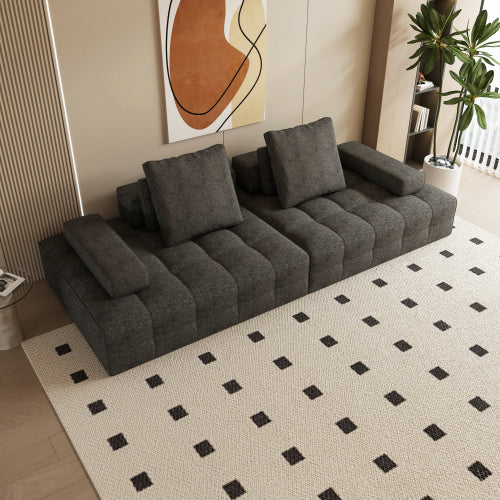 Modern Luxury Grey Modular Sofa - Mediterranean Tuscan Contemporary Home Decor Furniture