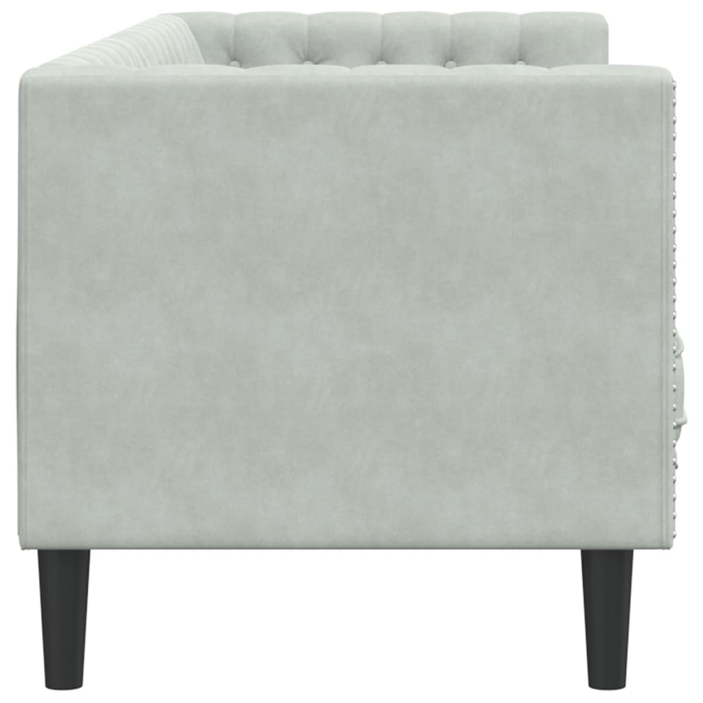 Buy farmhouse furniture The Harper | Velvet 3-Seater Farmhouse Chesterfield Sofa with Neck Rolls - Modern Cottage Farmhouse Furniture