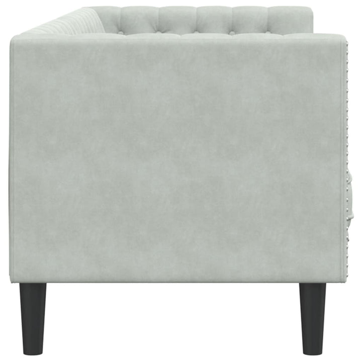 Buy farmhouse furniture The Harper | Velvet 3-Seater Farmhouse Chesterfield Sofa with Neck Rolls - Modern Cottage Farmhouse Furniture