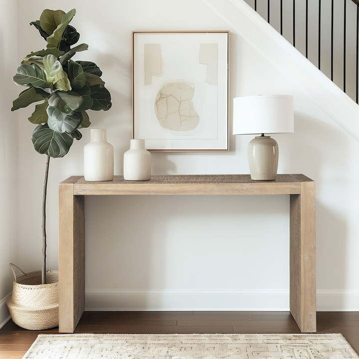 54 Console Table Modern Distressed Luxury Foyer