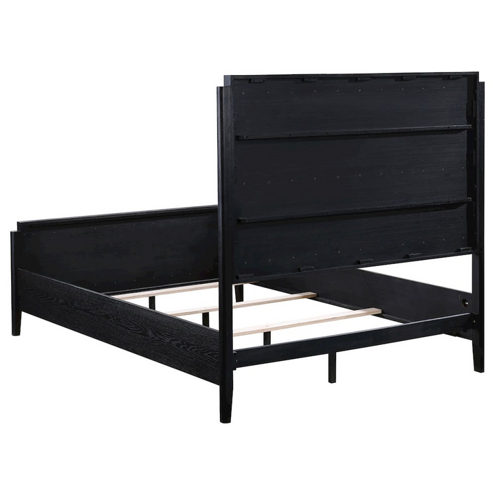 Buy farmhouse furniture Brookmead 60-inch Upholstered Mediterranean Farmhouse Queen Bed Black - Modern Cottage Farmhouse Furniture