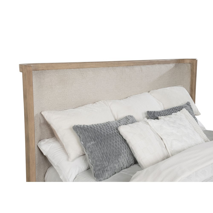 Kailani 49-inch Beige Oak Mediterranean Farmhouse King Wingback Bed Frame - Mediterranean Italian Contemporary Home Decor Furniture