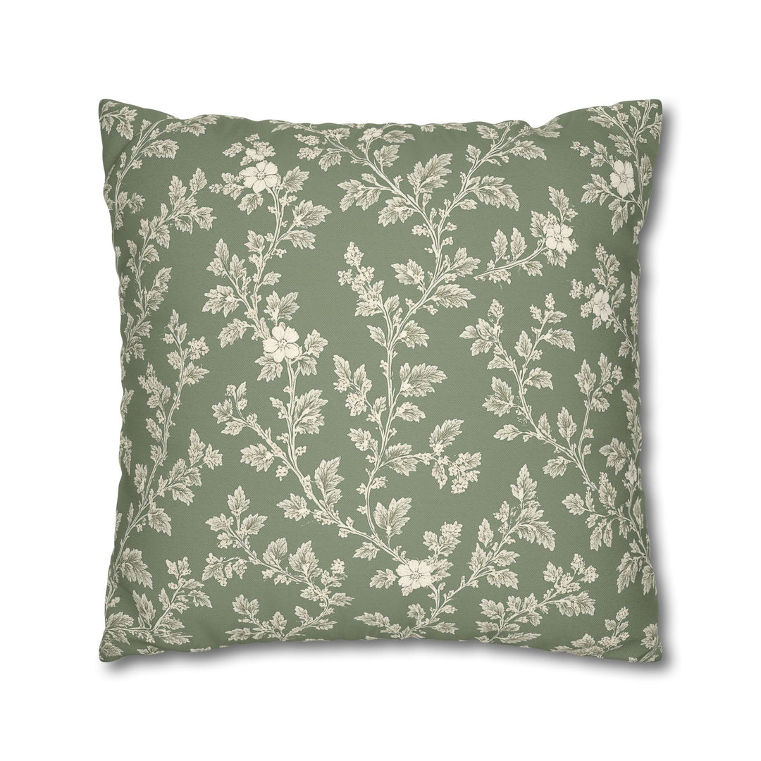 Buy farmhouse furniture Clover Hill - Cream &amp; Sage Floral Pillowcase By. Artisan Blooms - Modern Cottage Farmhouse Furniture