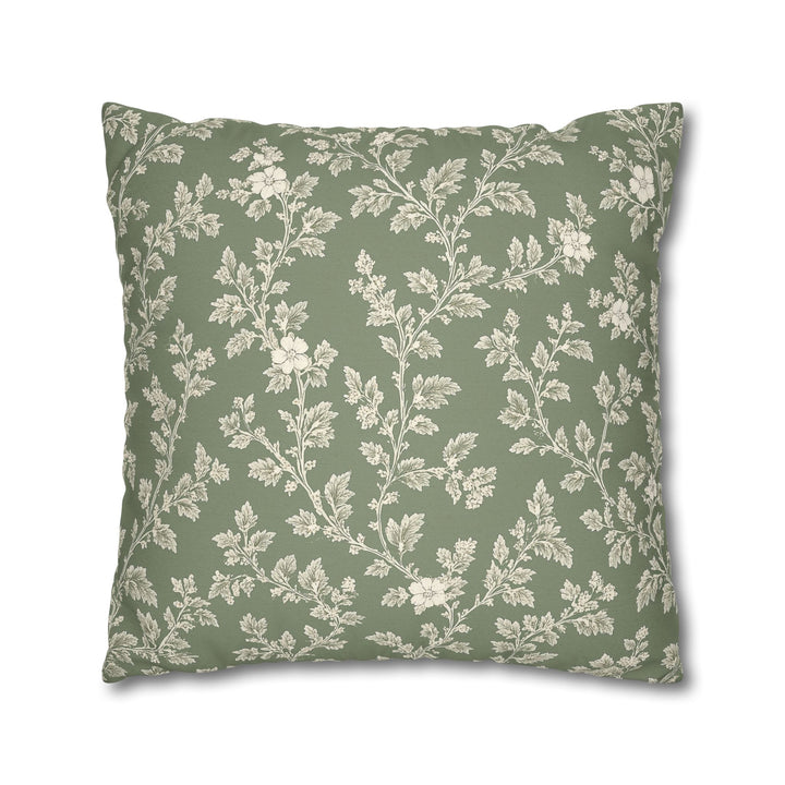 Buy farmhouse furniture Clover Hill - Cream &amp; Sage Floral Pillowcase By. Artisan Blooms - Modern Cottage Farmhouse Furniture