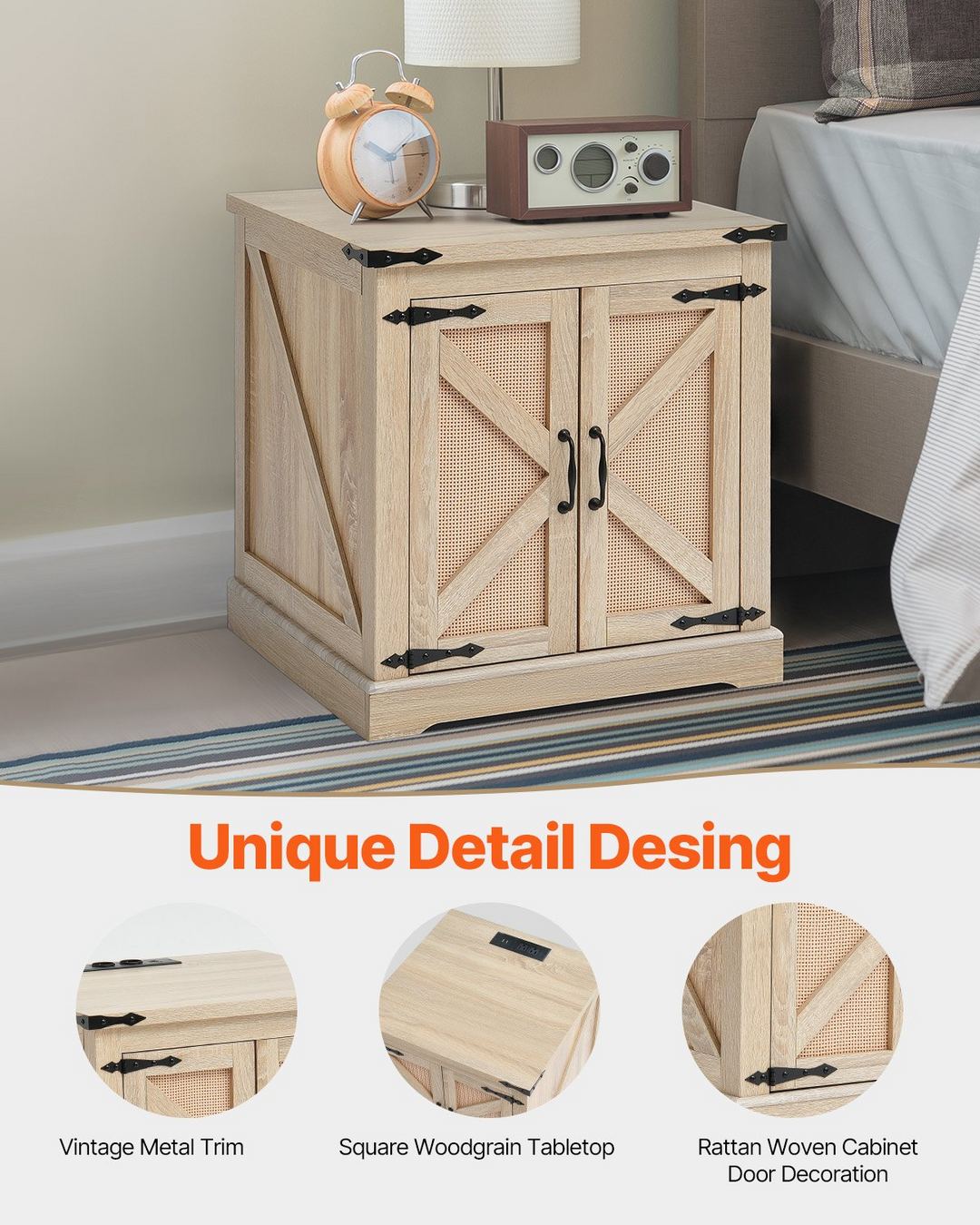 Buy farmhouse furniture Lily | Modern Farmhouse End Table - Modern Cottage Farmhouse Furniture