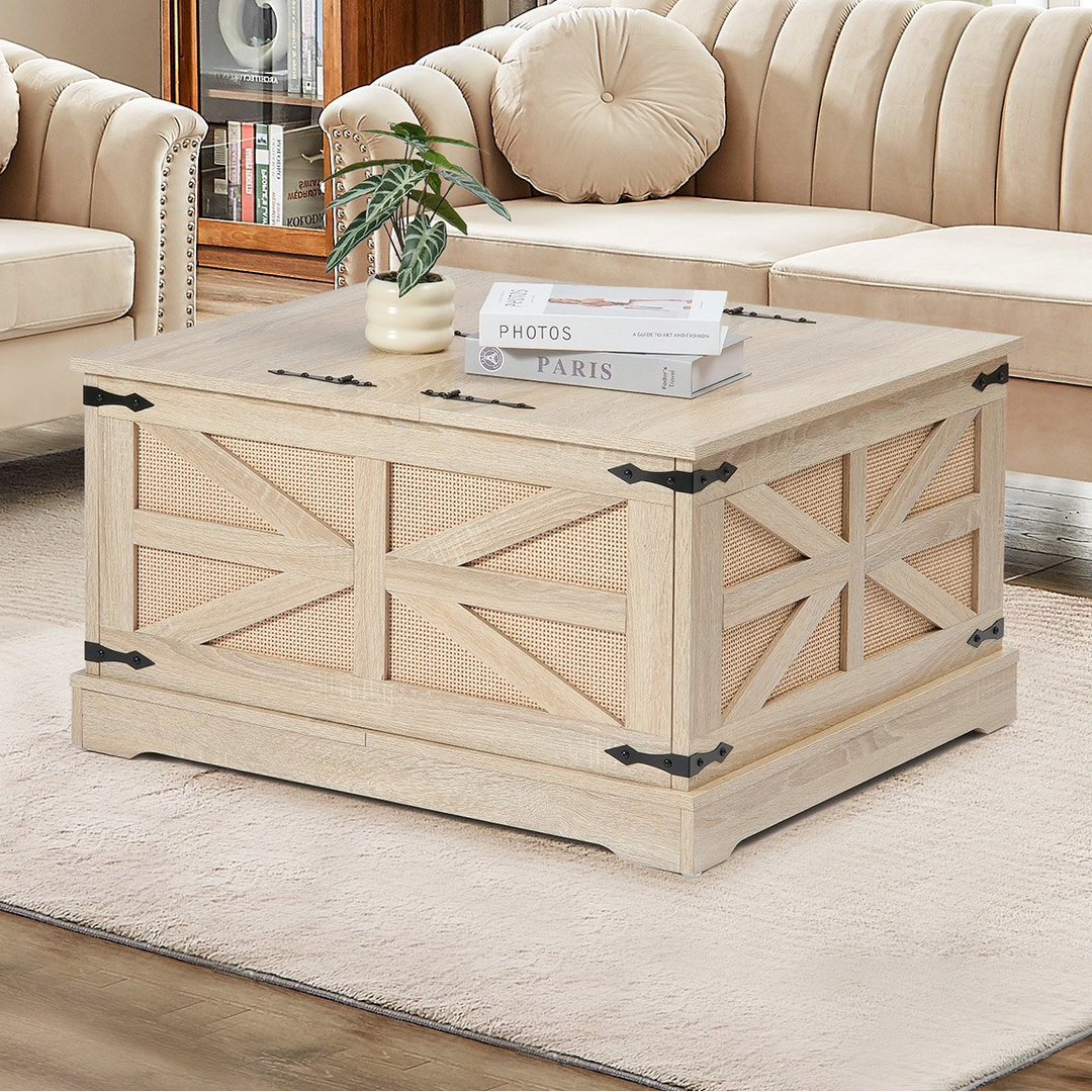 Lily | Modern Luxury Contemporary Farmhouse Coffee Table - Mediterranean Italian Contemporary Home Decor Furniture
