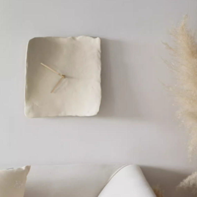 Buy farmhouse furniture Santorini Stone Mediterranean Luxury Minimalist Wall Clock - Modern Cottage Farmhouse Furniture