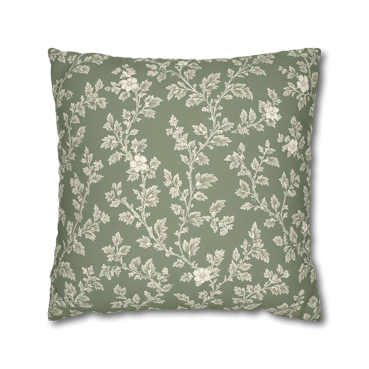 Buy farmhouse furniture Clover Hill - Cream &amp; Sage Floral Pillowcase By. Artisan Blooms - Modern Cottage Farmhouse Furniture