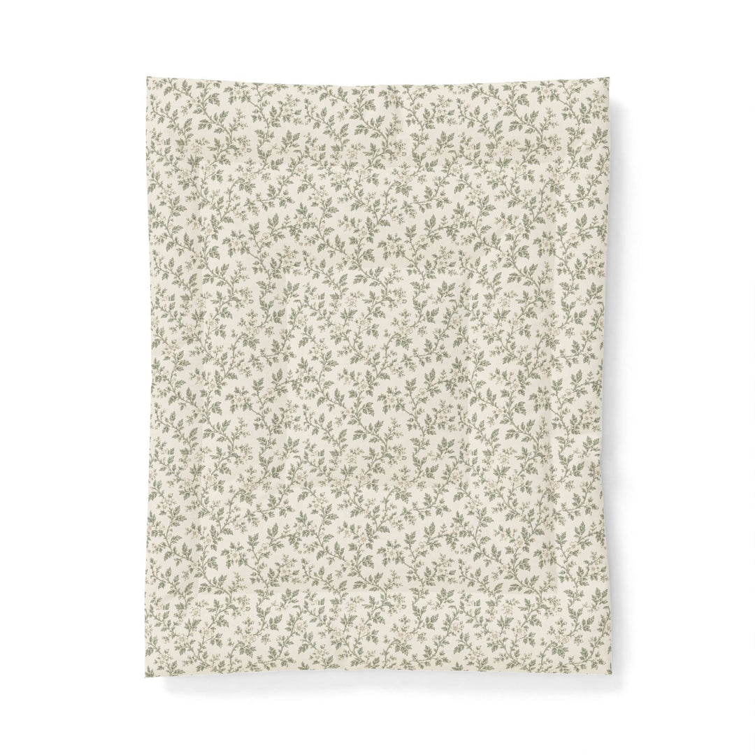 Sage &amp; Cream Cotton Comforter (Non Textured)  – By. Artisan Blooms