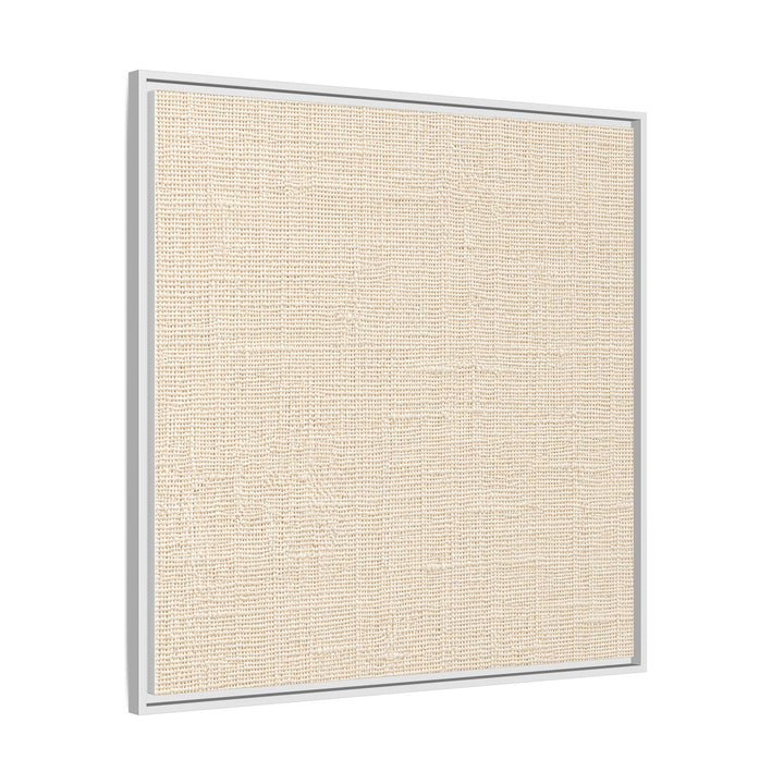 Woven Art Sage &amp; Cream Framed Canvas Wall Art