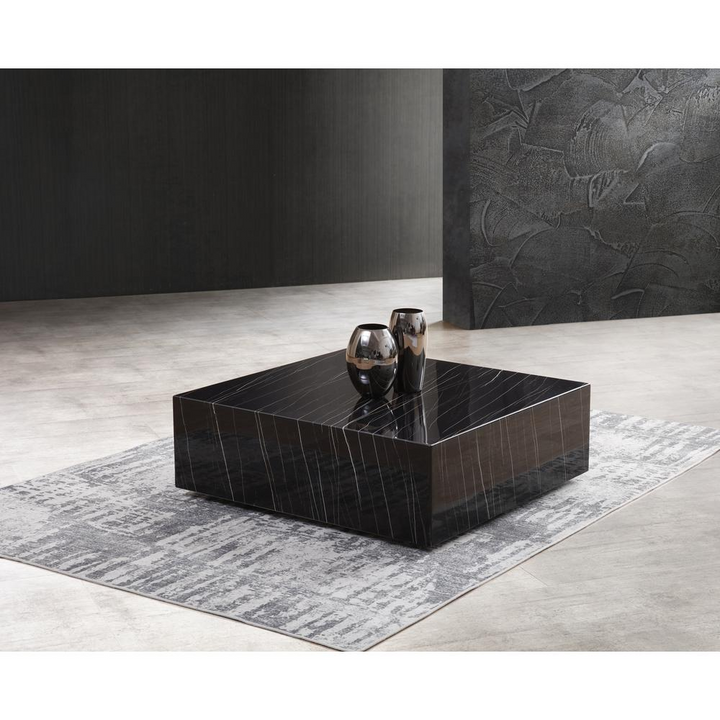 Boho Aesthetic Cube Square Coffee Table | Biophilic Design Airbnb Decor Furniture 
