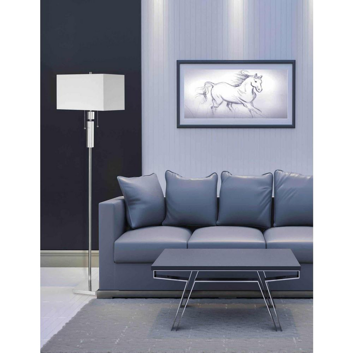 Boho Aesthetic Floor Lamp, Rectangular Shade | Biophilic Design Airbnb Decor Furniture 