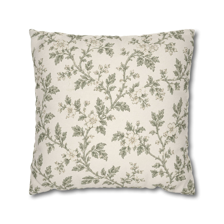 Cream &amp; Sage Floral Pillowcase By. Artisan Blooms