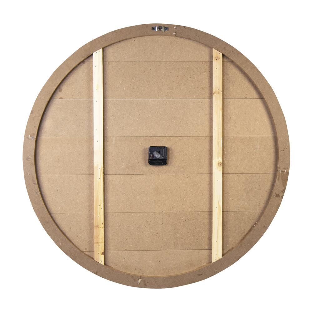 Boho Aesthetic Stratton Home Decor 31.50 Inch James Wooden Wall Clock | Biophilic Design Airbnb Decor Furniture 