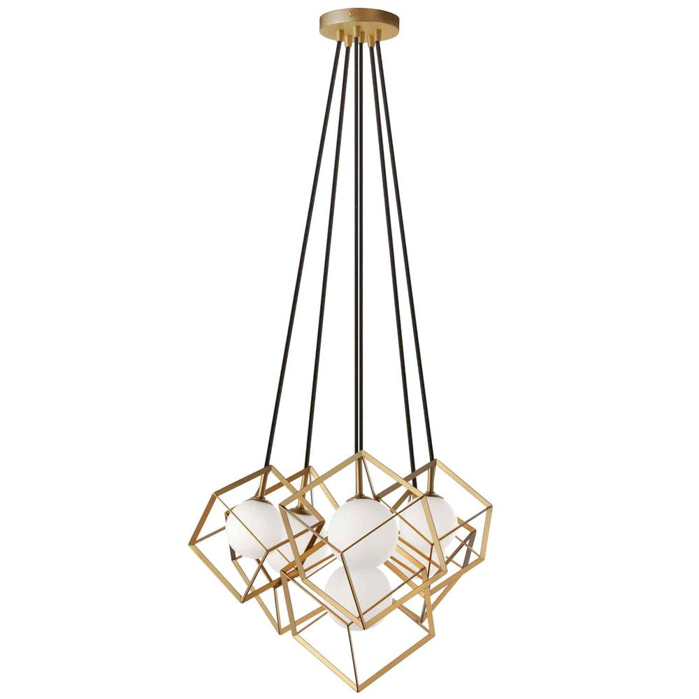 Boho Aesthetic La Douceur | Halogen Pendant Chandelier Ceiling Light Fixture | Biophilic Design Airbnb Decor Furniture 