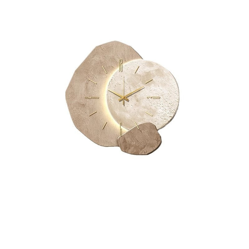 Mykonos | Mediterranean Sea Stone Luxury Clock Wall - Mediterranean Tuscan Contemporary Home Decor Furniture