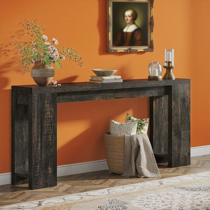 Buy farmhouse furniture Console Table Wood Sofa Table Entryway Accent Table - Modern Cottage Farmhouse Furniture