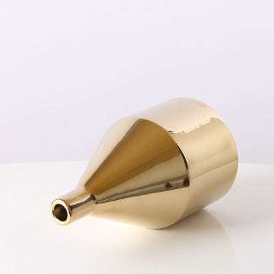 Le Locri | Modern Mediterranean Gold Luxury Vase - Mediterranean Italian Contemporary Home Decor Furniture